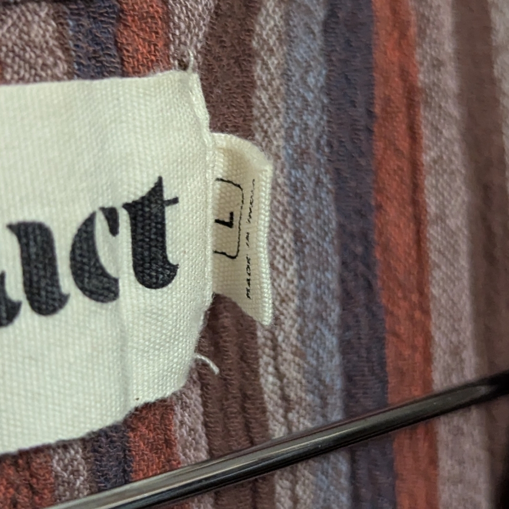 Pact Brown and Blue Striped Jumpsuit - Picture 4 of 4